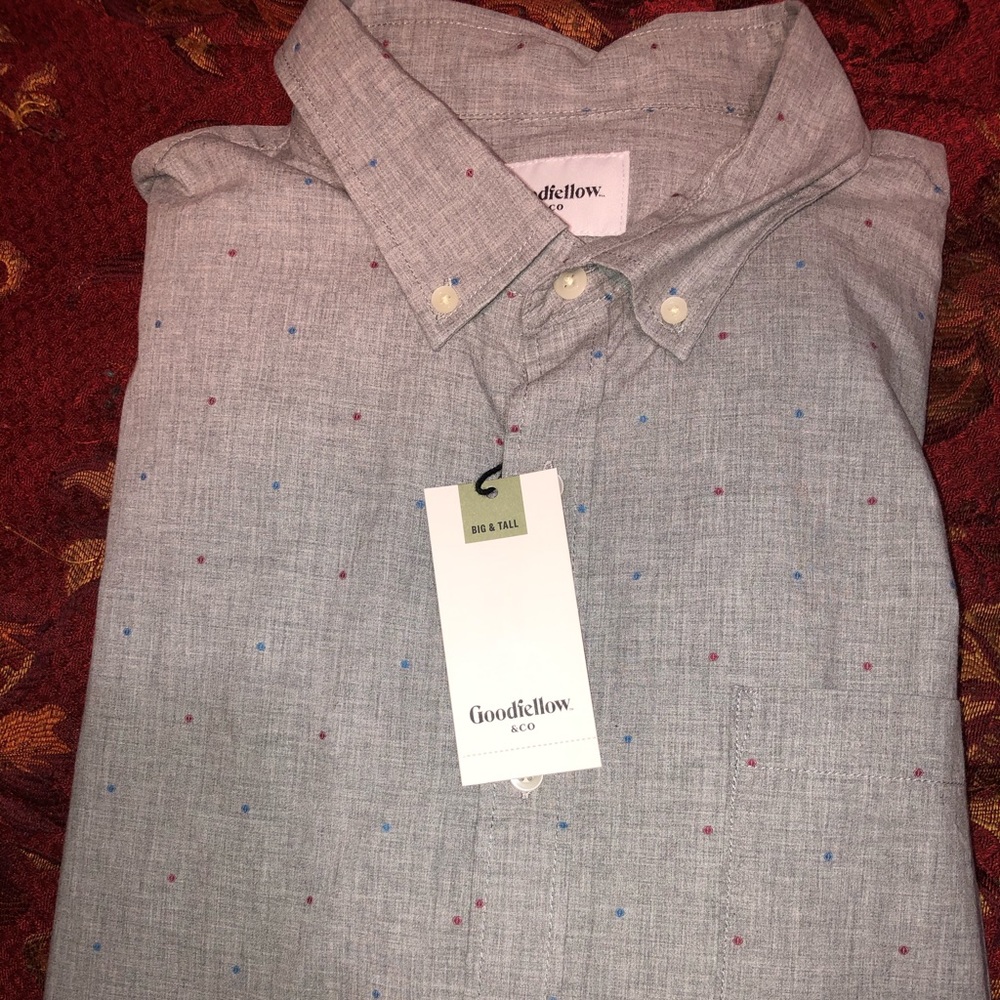 Gray Goodfellow Buttoned Down Shirt